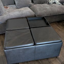 Leather Ottoman