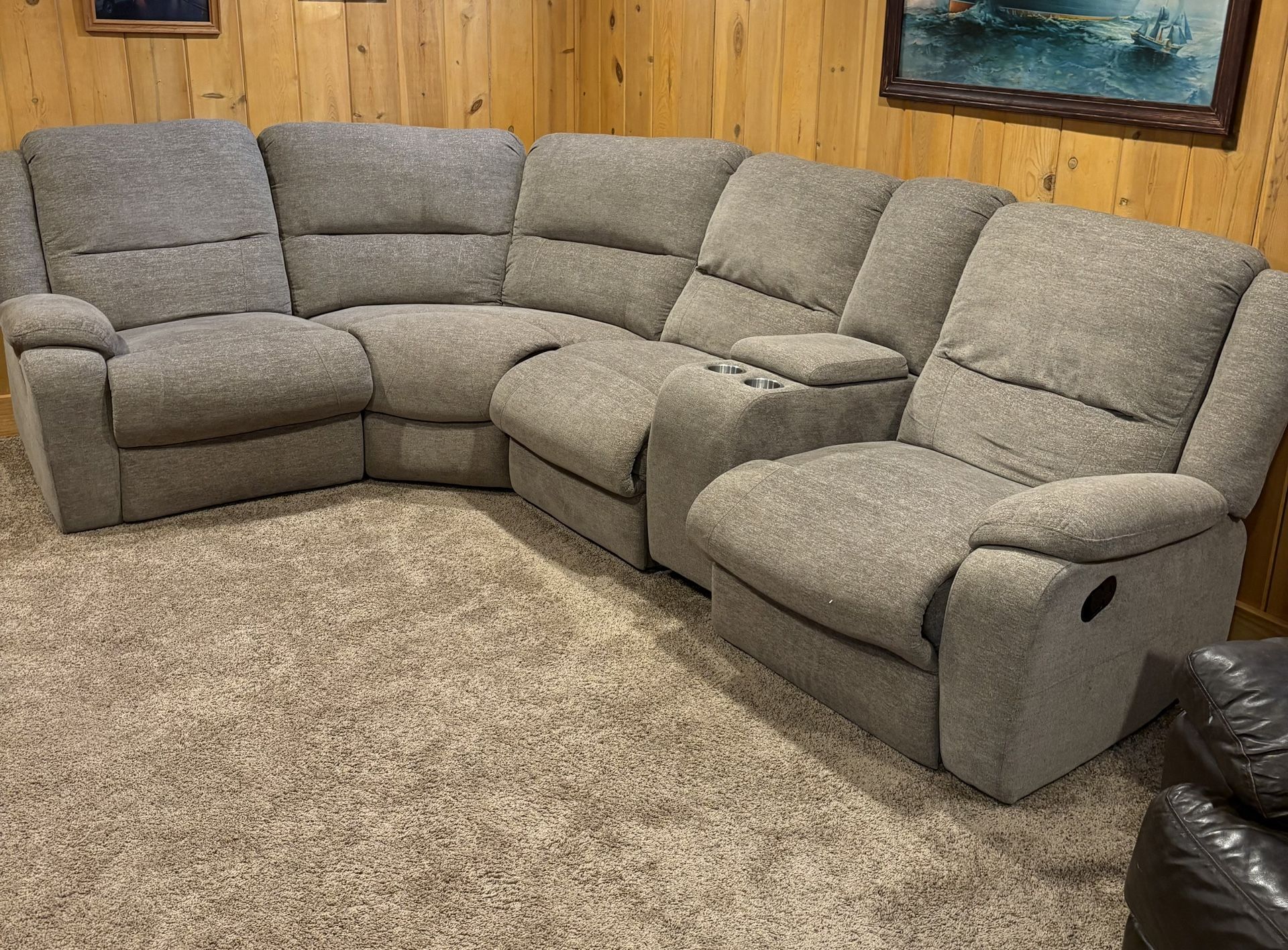 Gray 6 Piece Reclining Couch