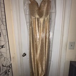 Gold Prom Dress Size 6