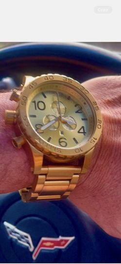 Nixon 51 30 Mat Gold Watch