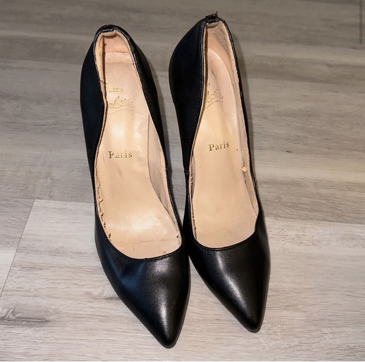 Christian Louboutins- Size 37- Black Kate High- Heel Pumps