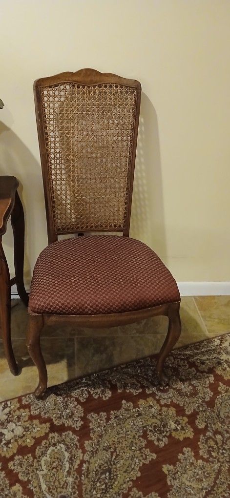 Vintage Wicker Back Chair