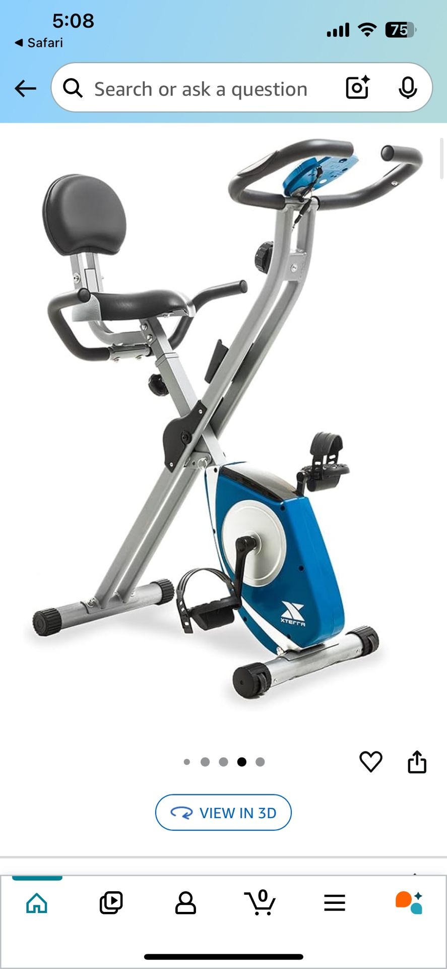 Xterra Foldable Exercise Bike