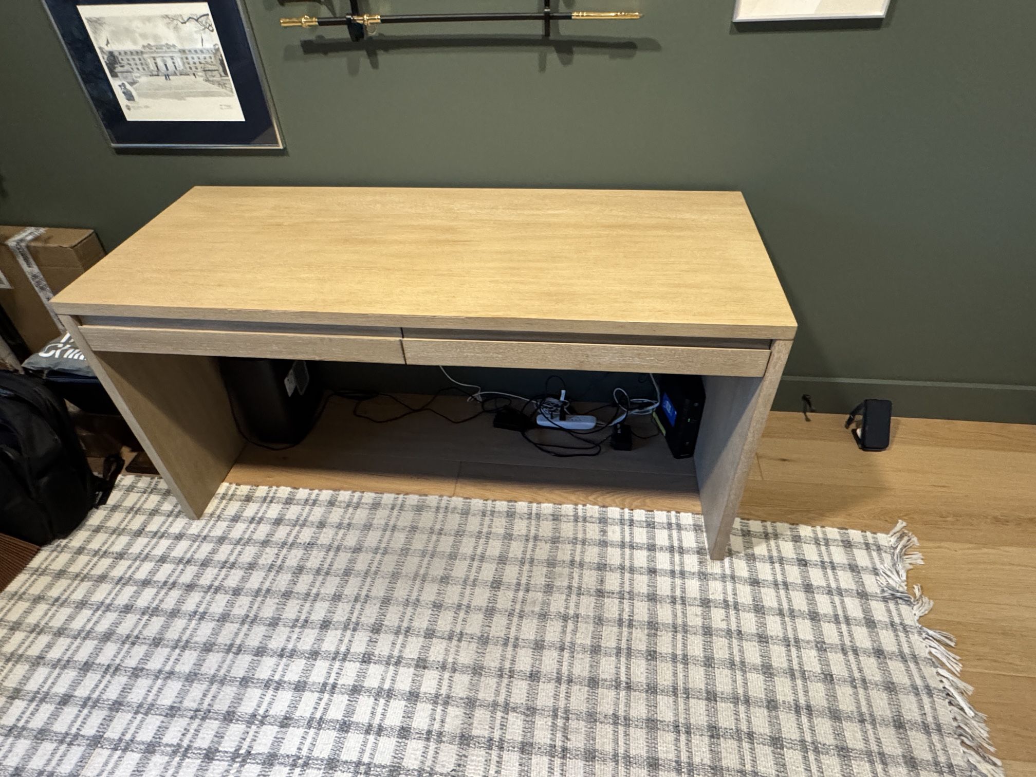 Pottery Barn white oak desk