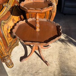 Antique 2 Tier Side Table