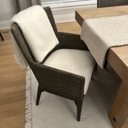 Restoration Hardware Marisol Seagrass Dining Room Chairs x6