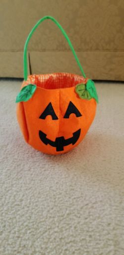 Halloween "Grace" pumpkin trick or treat bag