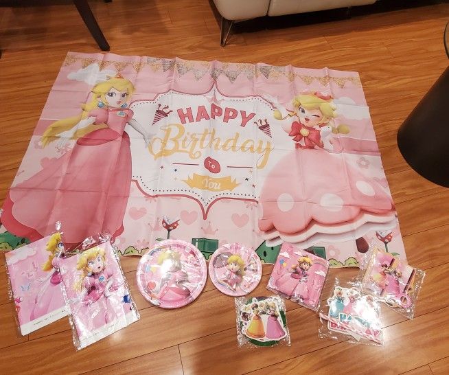 Princess Peach Birthday Party Supplies,