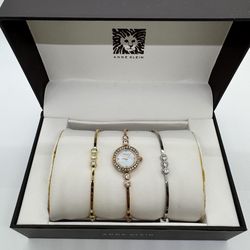 ANNE KLEIN WATCH & BRACELETS SET AK/1690TRST – DEFECTIVE – MSRP $150