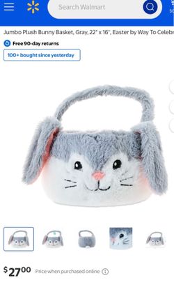 Jumbo Plush Bunny Basket
