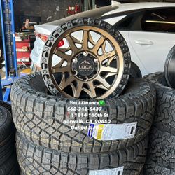 Lock Off Road Rims And LT 285/70/17 Goodyear MT 6X139.7 Toyota Tacoma 4runner Chevy Gmc Sierra And More