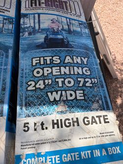 Yard Gard Adjustable 5-Ft Chain Link Gate Kits β Open box