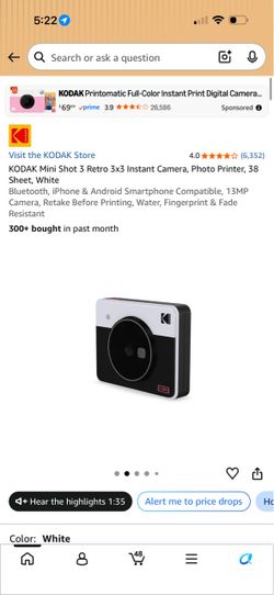 BRAND NEW KODAK Mini Shot 3 Retro Bundle (Better Deal Than Amazon!)