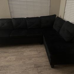 New Black Sectional