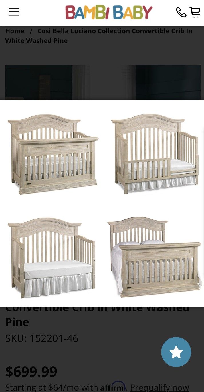 Cosi bella hotsell luciano crib