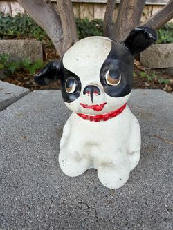 Vintage Hubley still bank Boston terrier