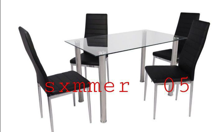 5 Pieces Dining Set New In The Box 📦 Available In 4 Different Colors White, Grey, Black & Red Same Day Delivery 