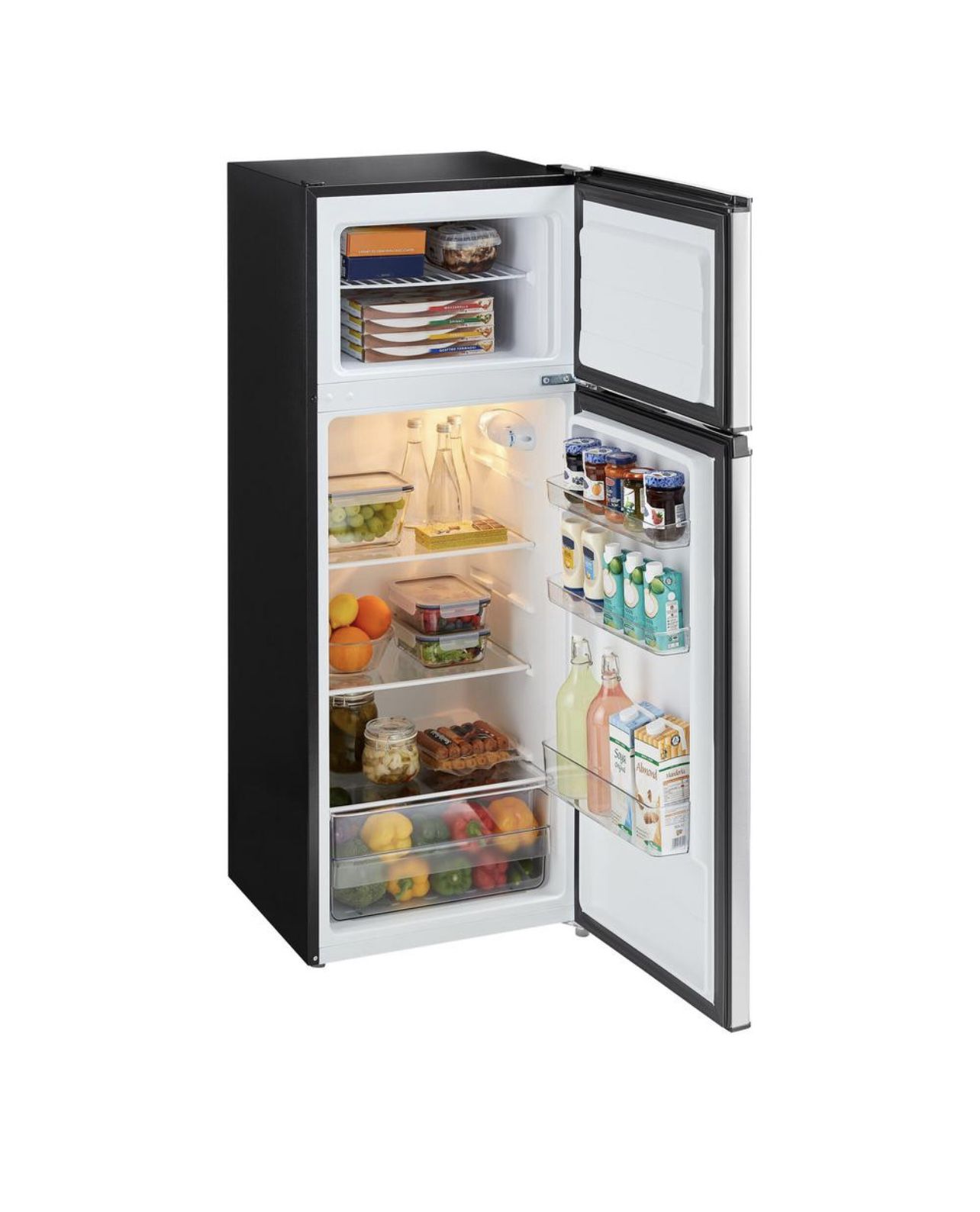 25% Off Home Depot Price Vissani 7.1 cu. ft. Top Freezer Refrigerator in Stainless Steel Look