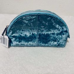 Neutrogena Velvet Makeup Cosmetics Bag Pouch Snowy Icy Frost Light Blue Sky Blue