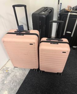Away Luggage Set – Blush Pink – Carry-On + Checked Suitcase