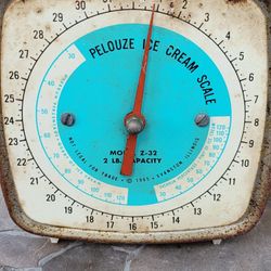 Vintage Pelouze Ice Cream Scale Blue