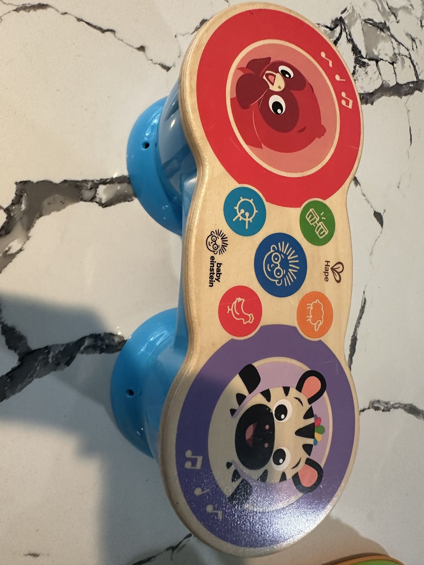 Baby Einstein Upbeat Tunes Magic Touch Wooden Drum Musical Toy Ages 6 Months +