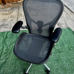 Herman Miller Aeron Size C Remastered Fully Loaded Model Chrome
