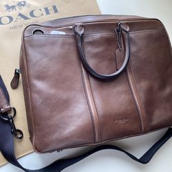 Coach Leather Briefcase in brown NEW