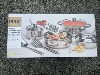 Brand new unopened 8 piece stainless cook set