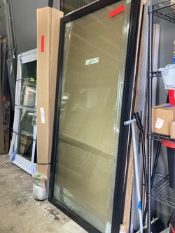 89 X 96” Black XO Fiberglass Slider - Jeldwen