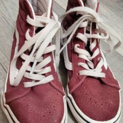 Vans Burgandy Zip Up Toddler Kids Shoes