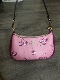 Coach Pink Cherry Print Shoulder Bag