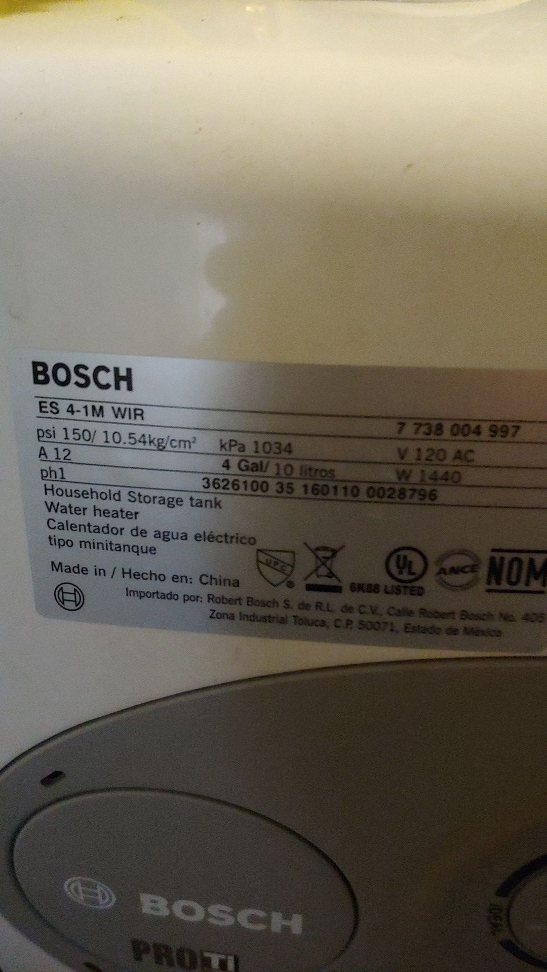 Used Bosch 4 gallon water heater for Sale in Dallas, TX OfferUp
