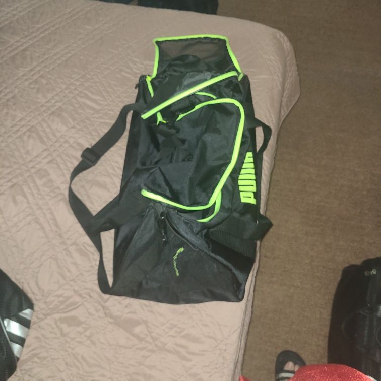 Puma Duffel Bag (Green and Black)