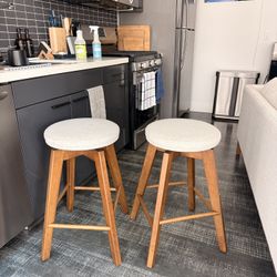Mid Century Wood Bar stools 
