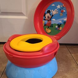 Potty Training Chair: The First Years, Mickey Mouse Potty Training Toliet by Tomy, Like New