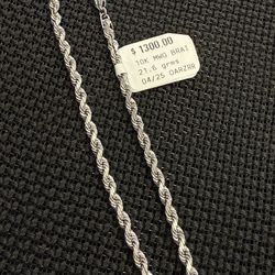 White Gold Rope Chain