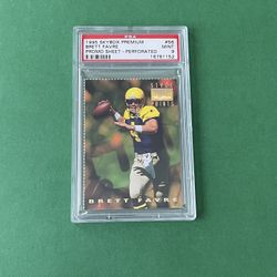 1995 Brett Favre Skybox Premium Promo Sheet - Perforated #S6 PSA M9