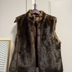 Brown Faux Fur Vest