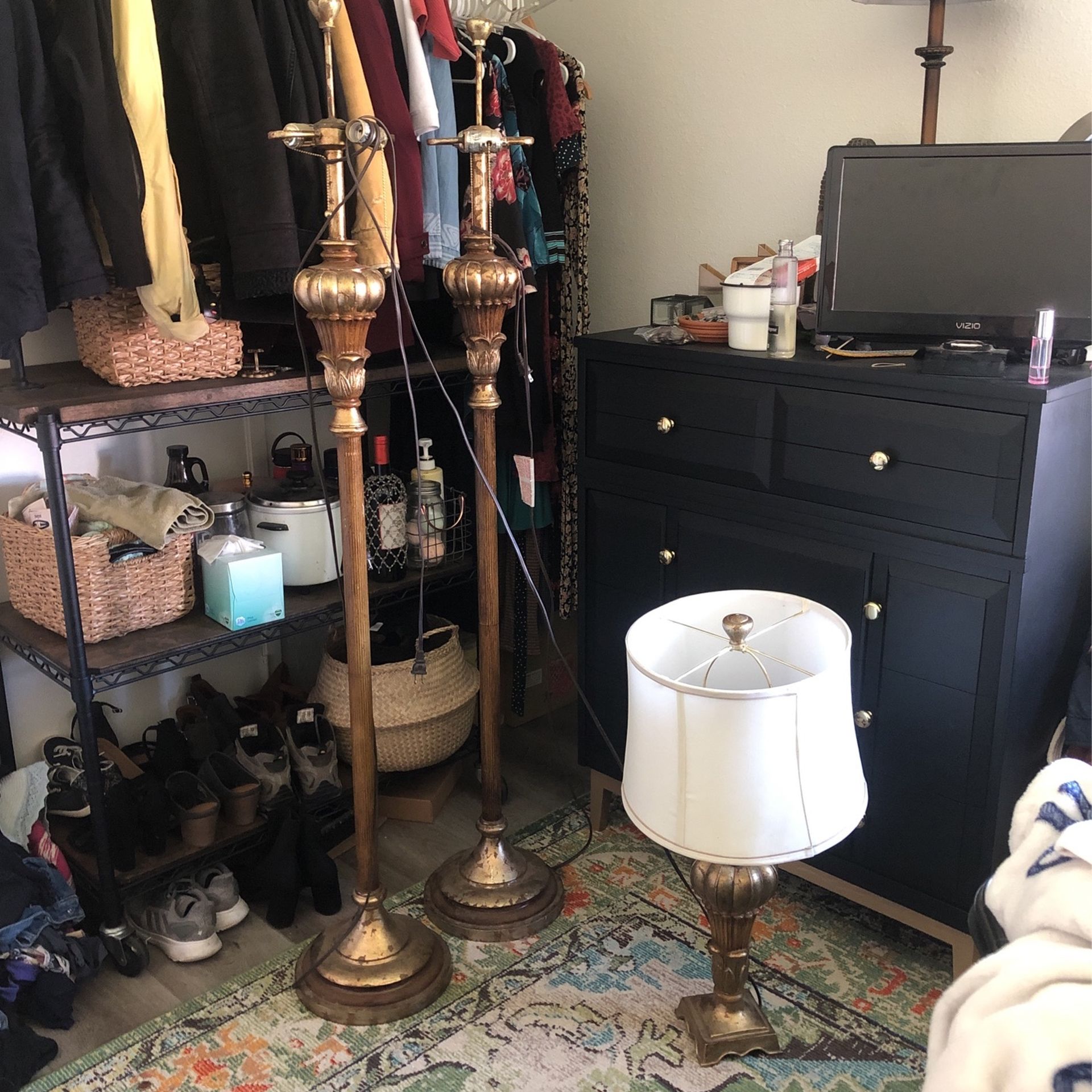 Vintage Gold Finished Lamps