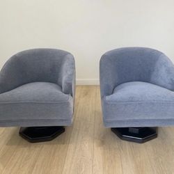 Mohair Swivel Chairs 