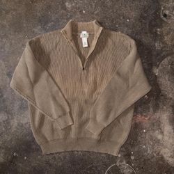 Vintage LLBean Quarter Zip Up Sweater 