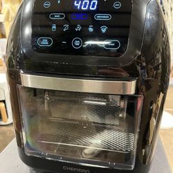 CHEFMAN Multifunctional Digital Air Fryer+ Rotisserie, Dehydrator, Convection Oven, 17 Touch Screen Presets Fry, Roast, Dehydrate, Bake, XL 10L Family