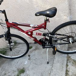 Red Huffy Rock Creek Men’s Mountain Bike 26” Tire Size , Suspension System 