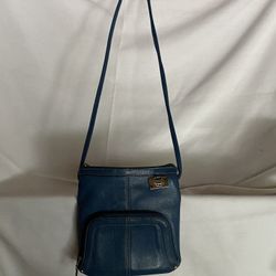 Tignanello blue leather bag/purse