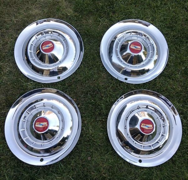 1954 Chevy Bel Air Full Disc Hubcaps Wheel Covers for Sale in Pomona