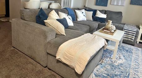 Grey sectional couch
