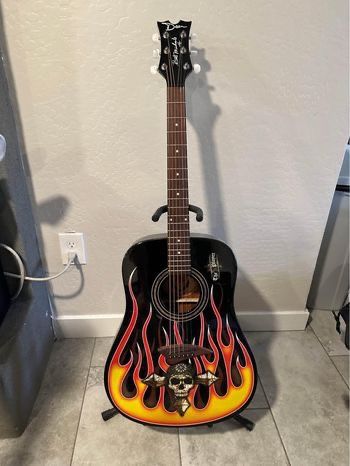 Bret Michaels Flame Guitar