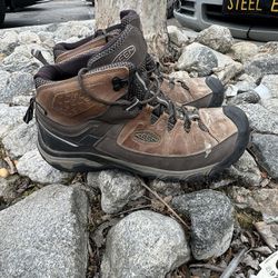 Keen Targhee III Boots Mid Waterproof Mens Size 13 M Brown Black Hiking 1023030