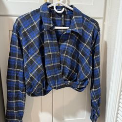 Plaid Crop Shirt (EUC)